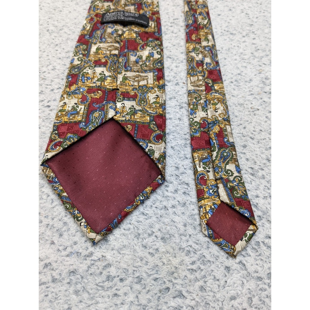 Vintage Andrea Sarti Renaissance Theme Silk Tie Made in Italy Elegant Unique - Picture 5 of 8